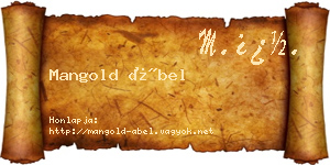 Mangold Ábel névjegykártya