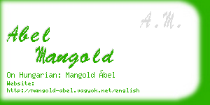 abel mangold business card